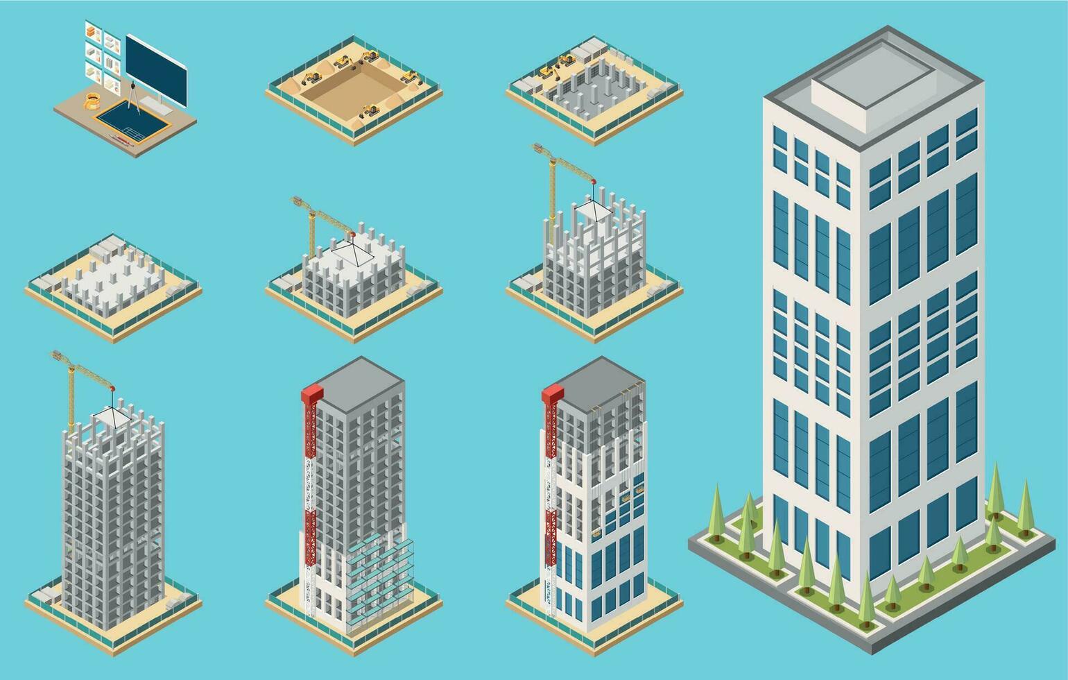 Skyscraper Construction Set vector