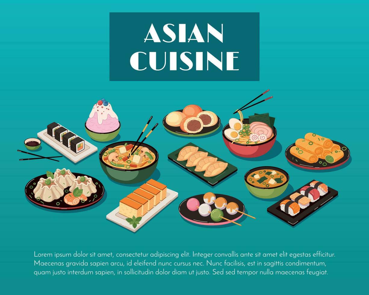 Asian Food Cartoon vector