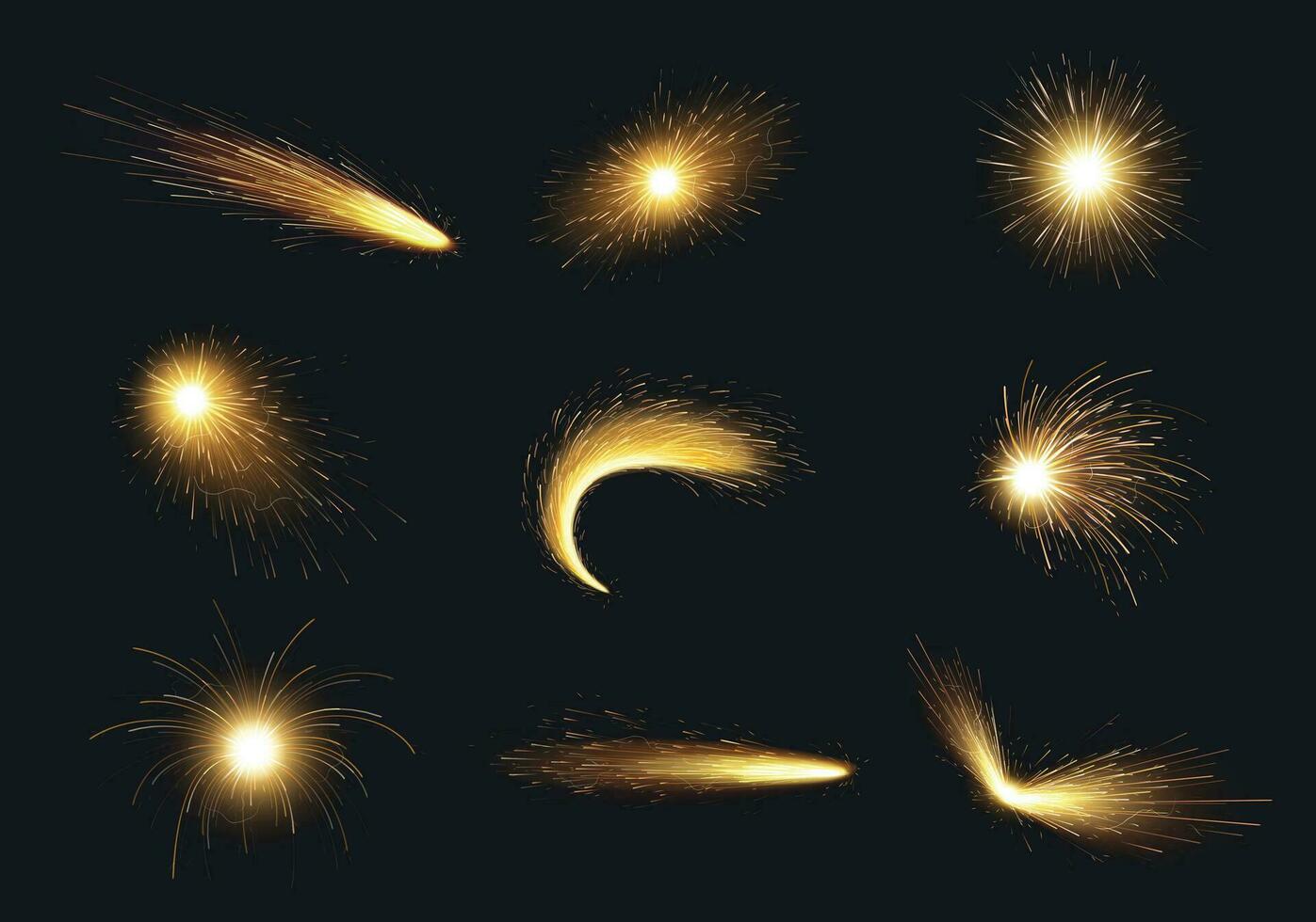 Welding Sparks Realistic vector