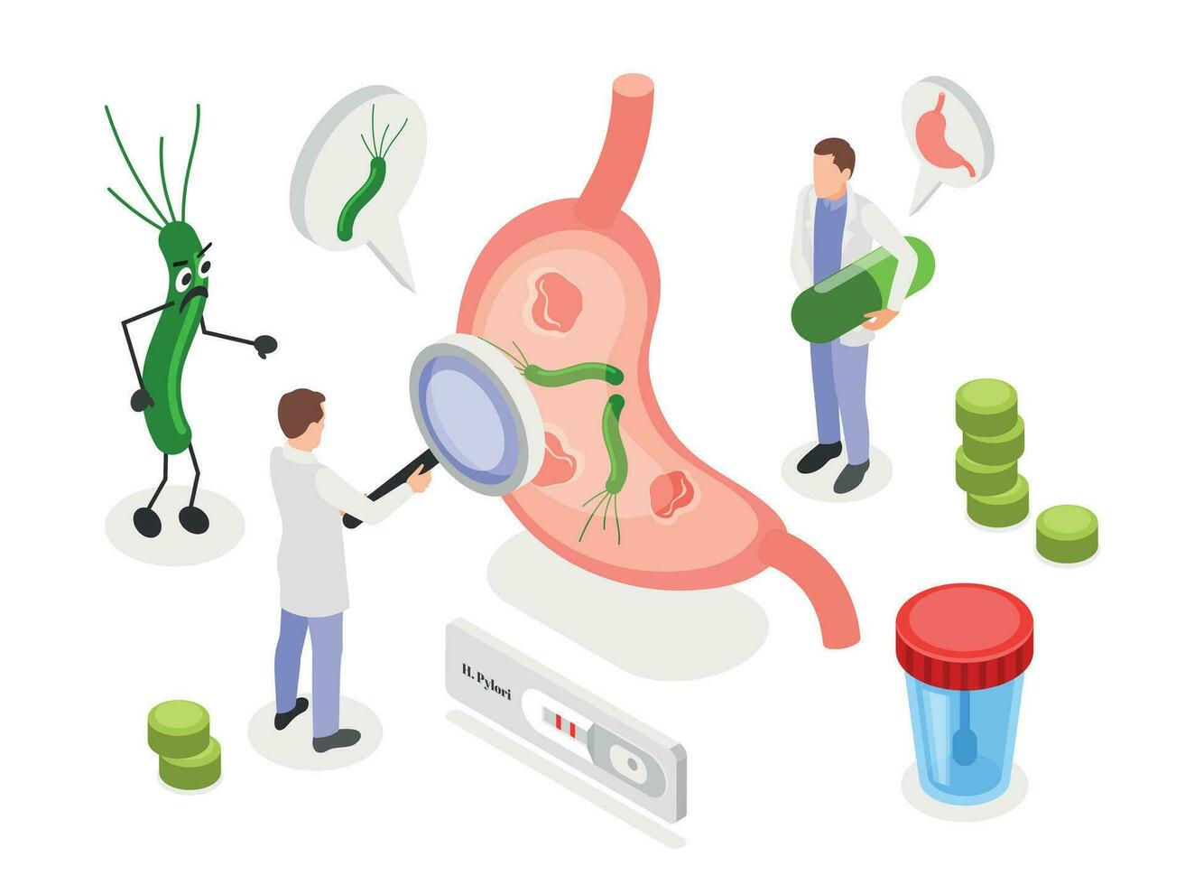 helicobacter isométrica resumen composición vector