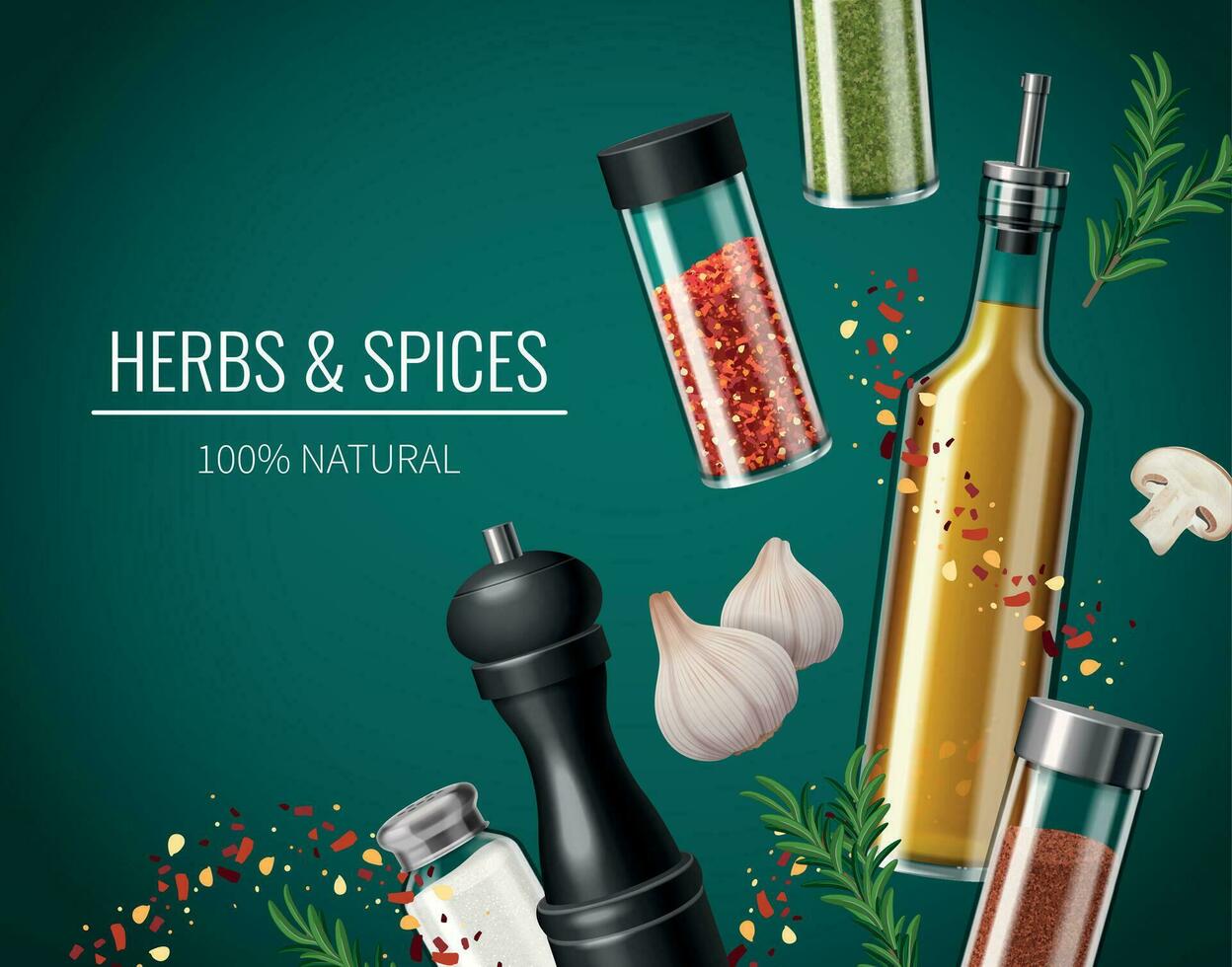 Kitchen Spices Poster vector