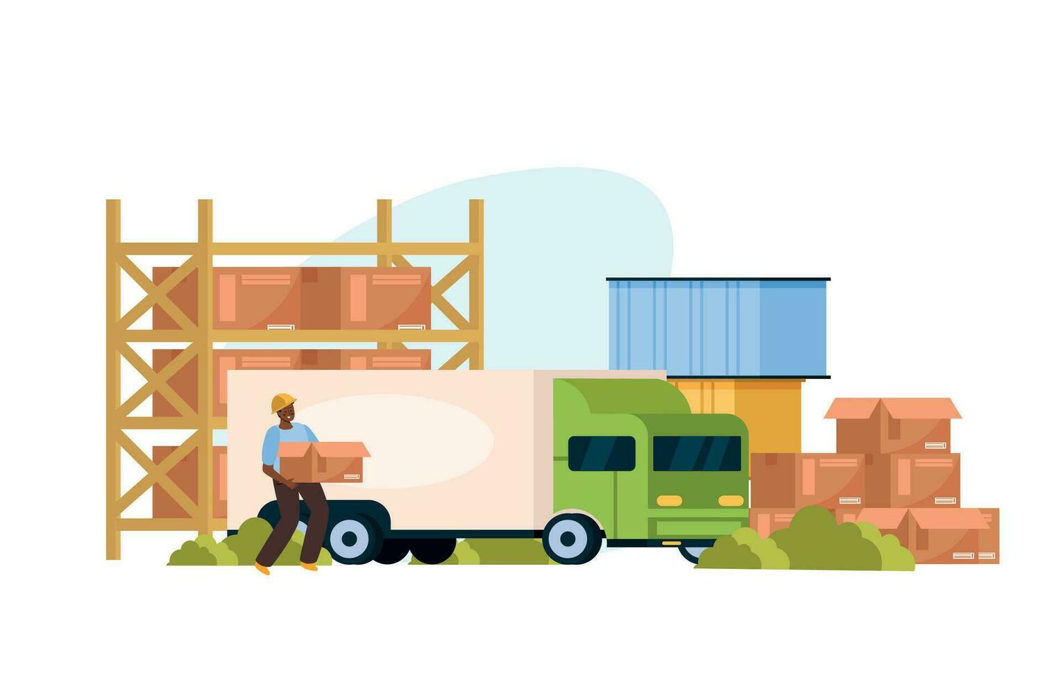 Warehouse Logistic Flat vector