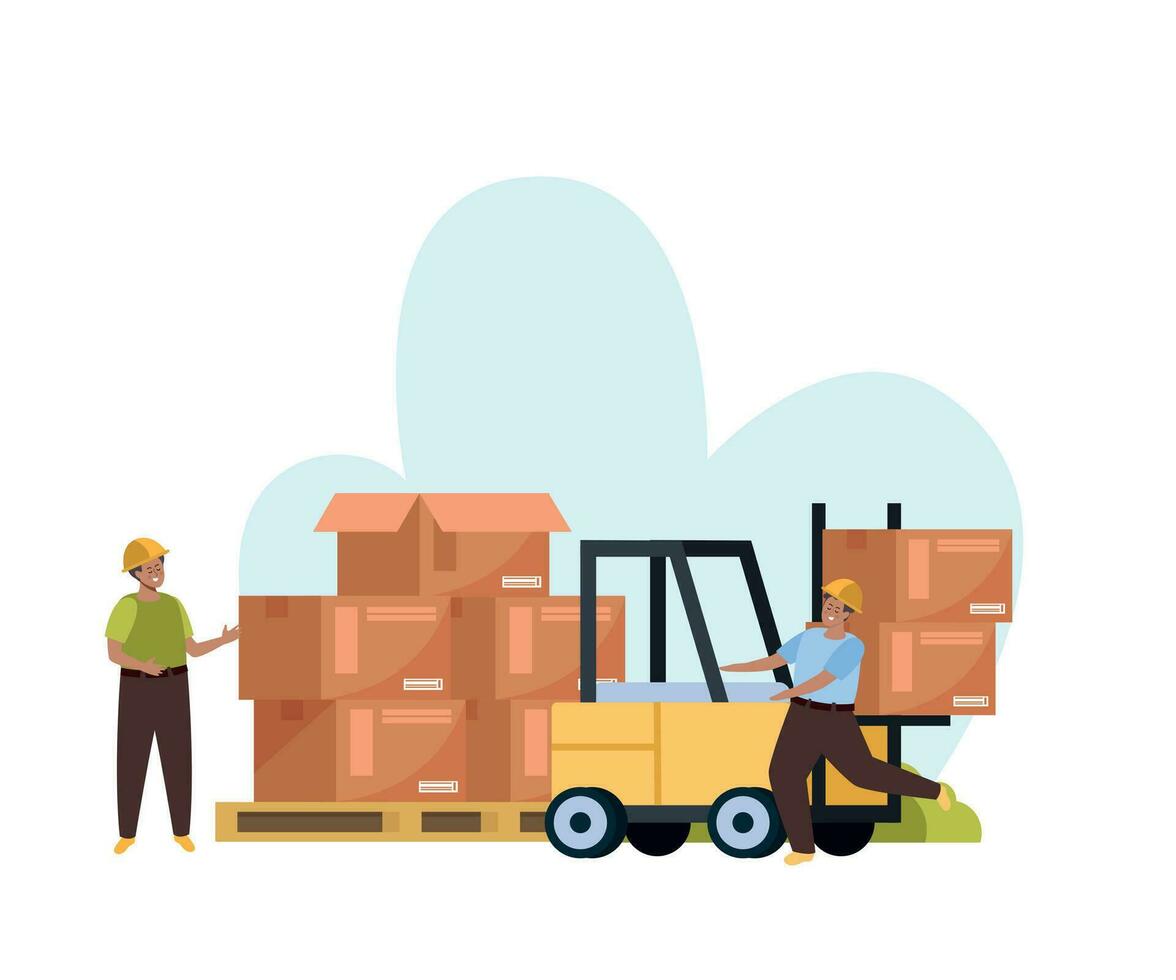 Warehouse Logistic Flat vector