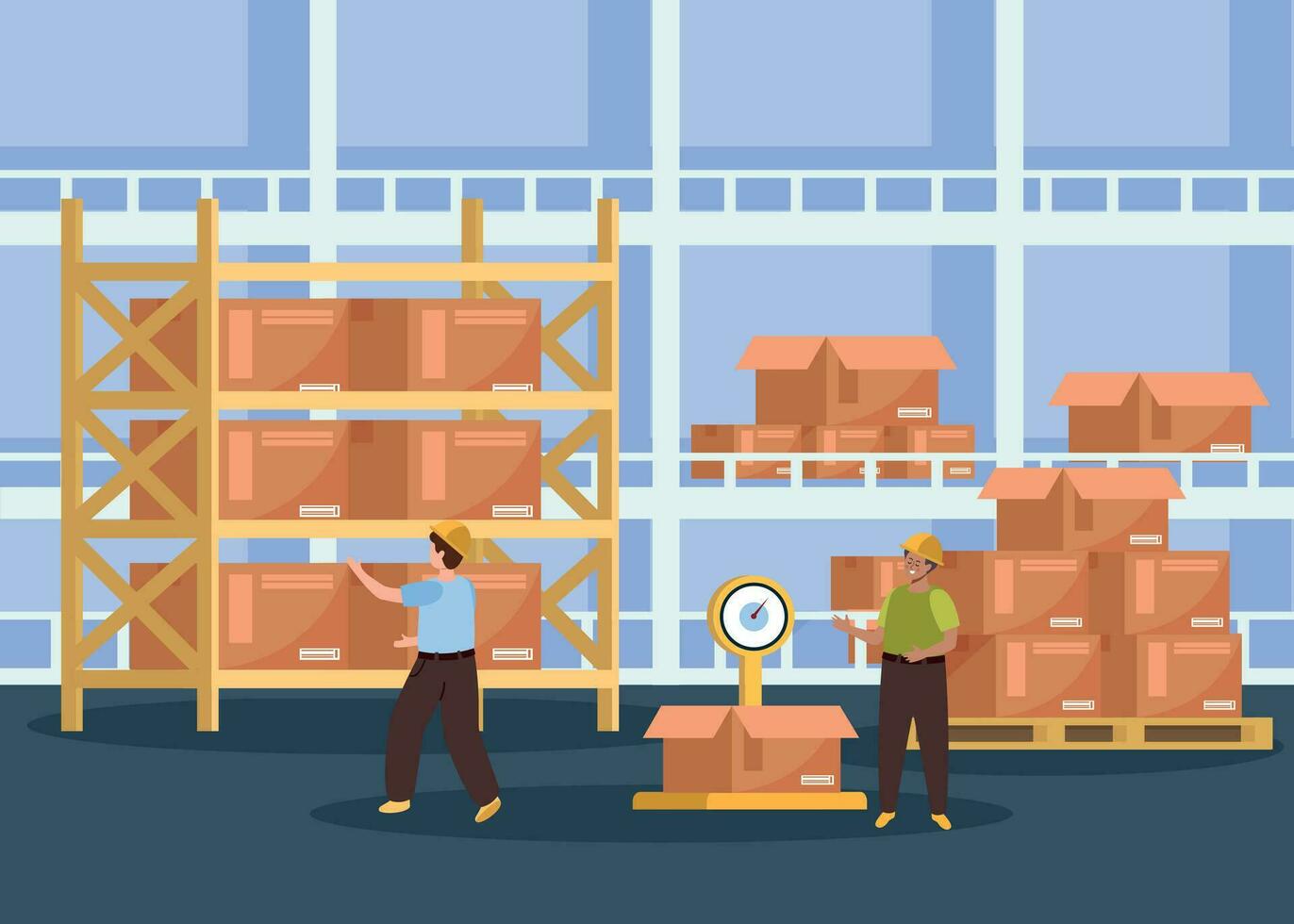 Warehouse Logistic Flat vector