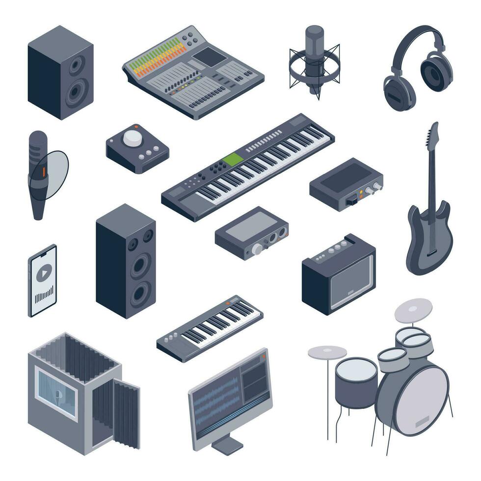 Music Studio Icon Set vector