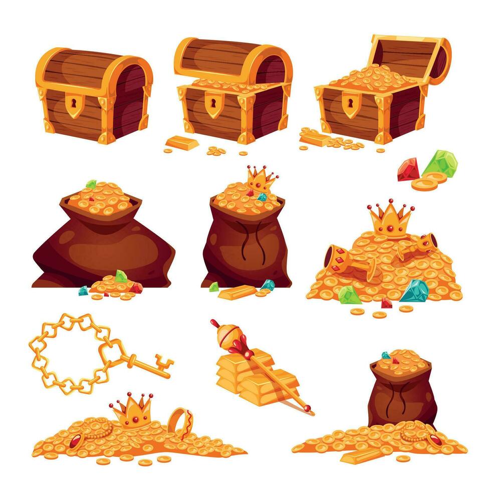 Pirate Treasures Set vector