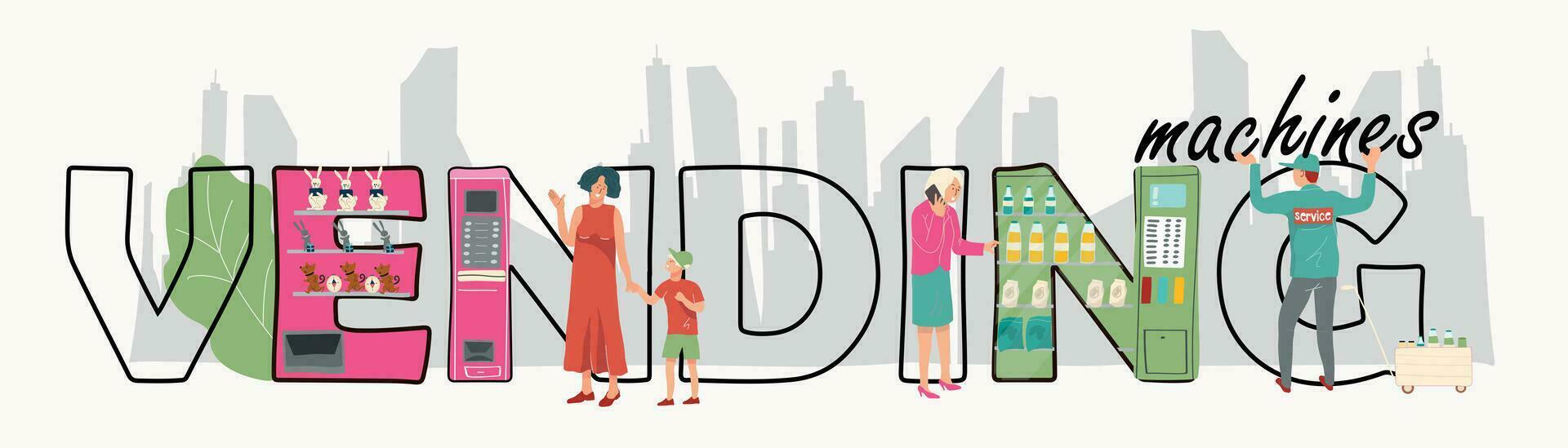 Vending Machines Text 31984030 Vector Art at Vecteezy