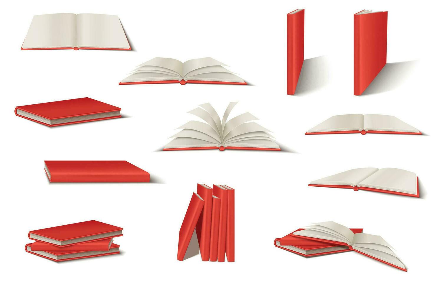 Book Realistic Set vector