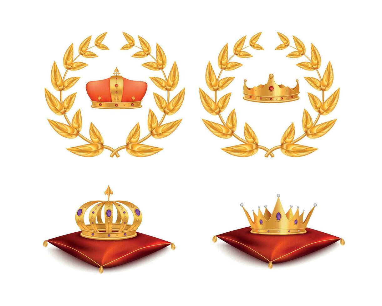 Royal Crown Set vector