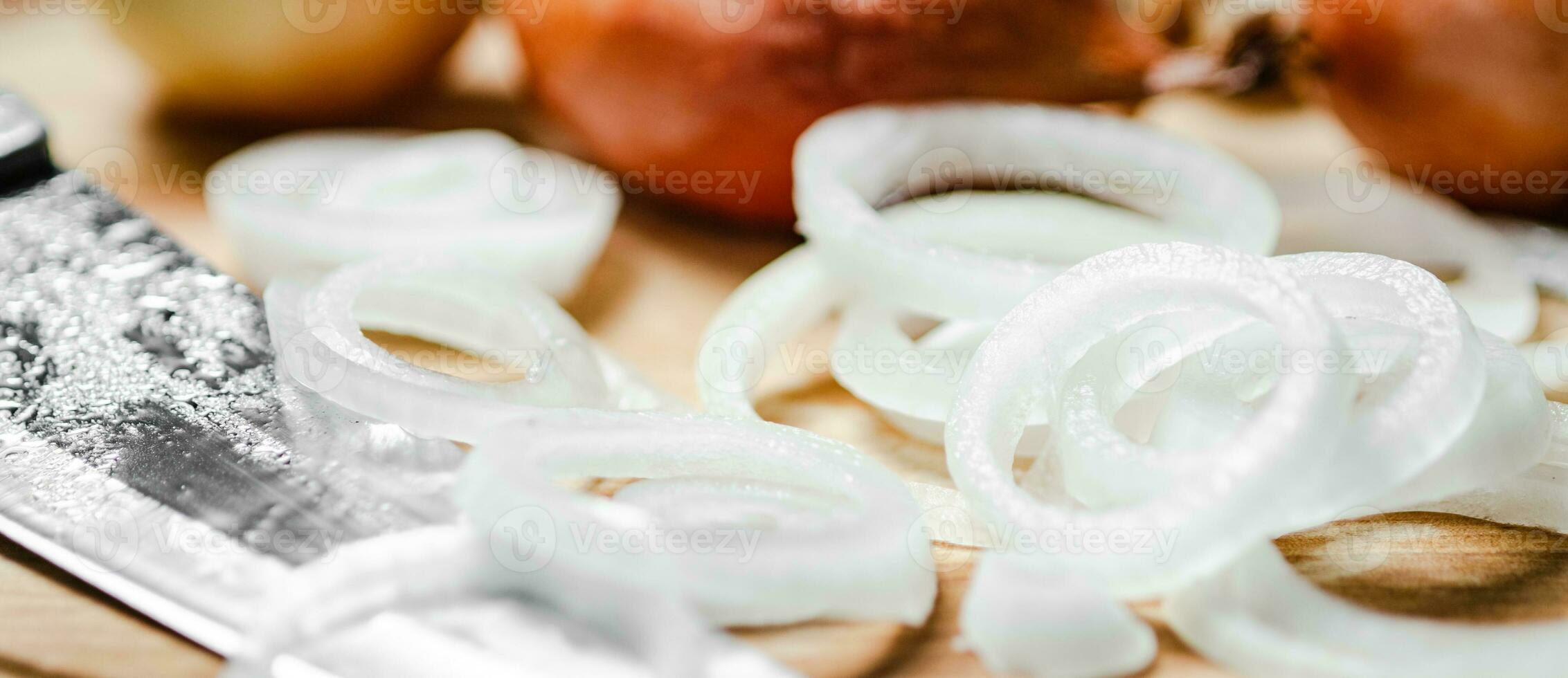 Fresh chopped onion. photo