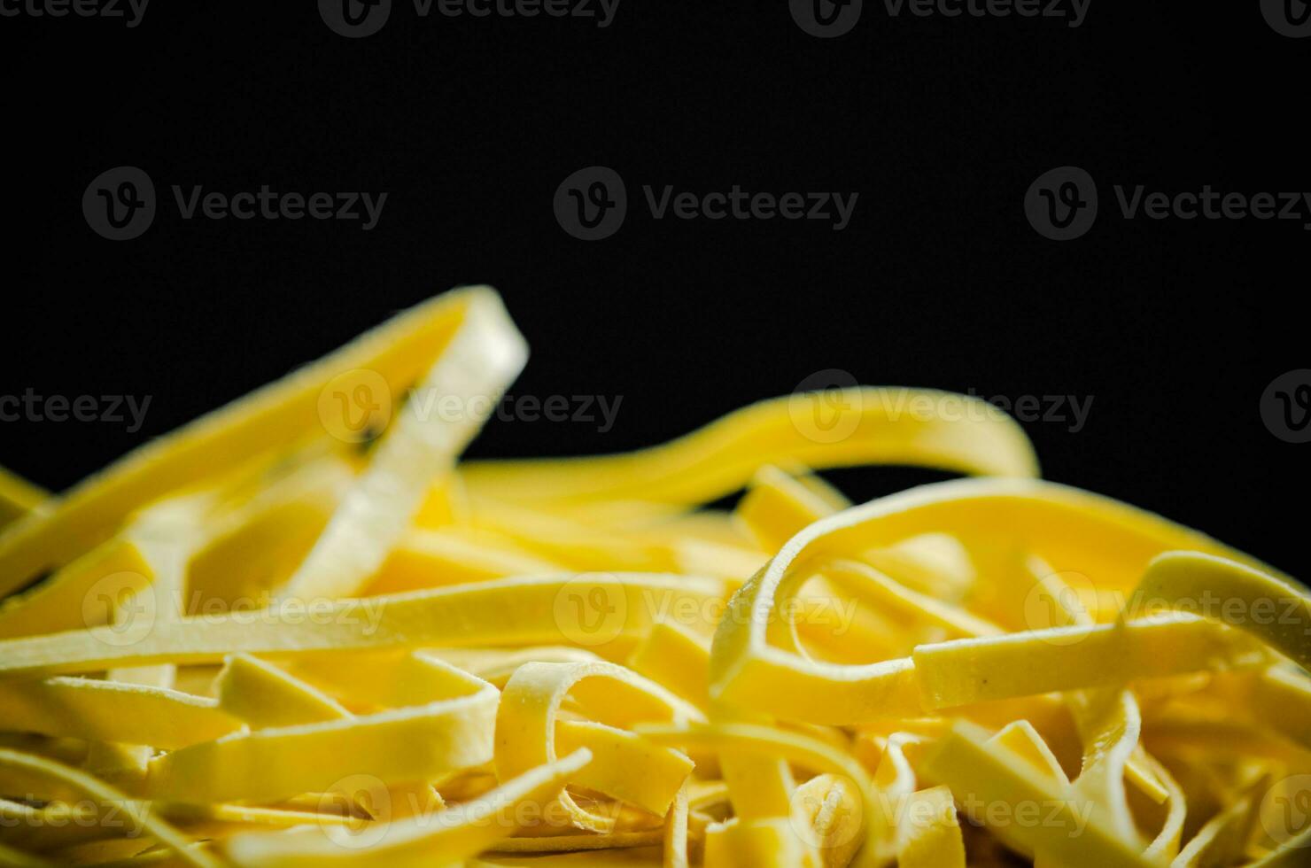 Homemade pasta tagliatelle . photo