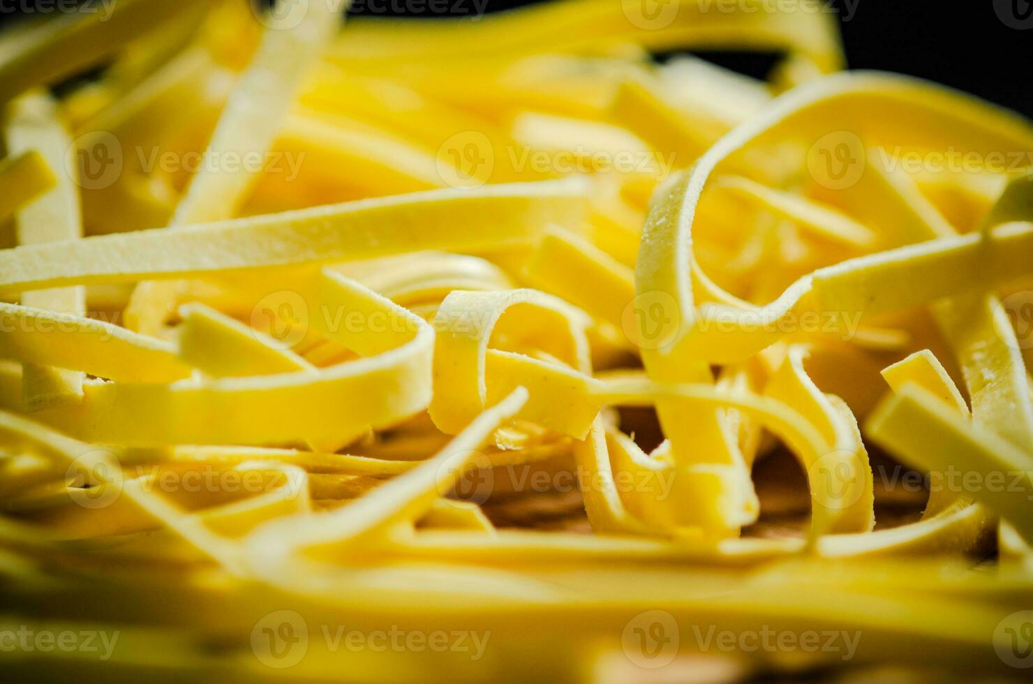 Homemade pasta tagliatelle . photo