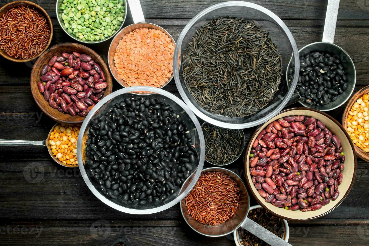 Healthy food. Big various of legumes . photo