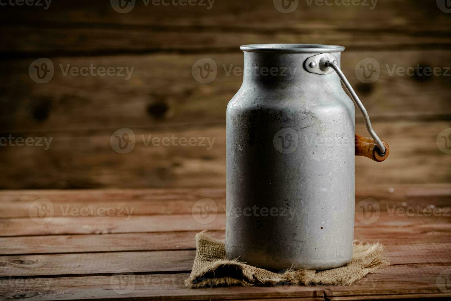 A can of village milk. photo
