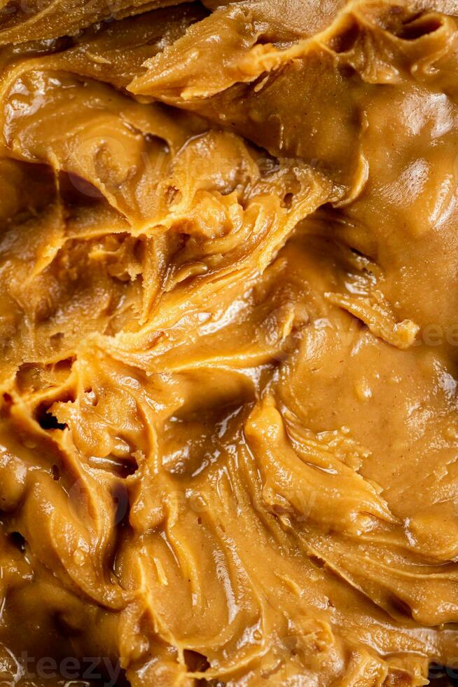 The texture of peanut butter. photo
