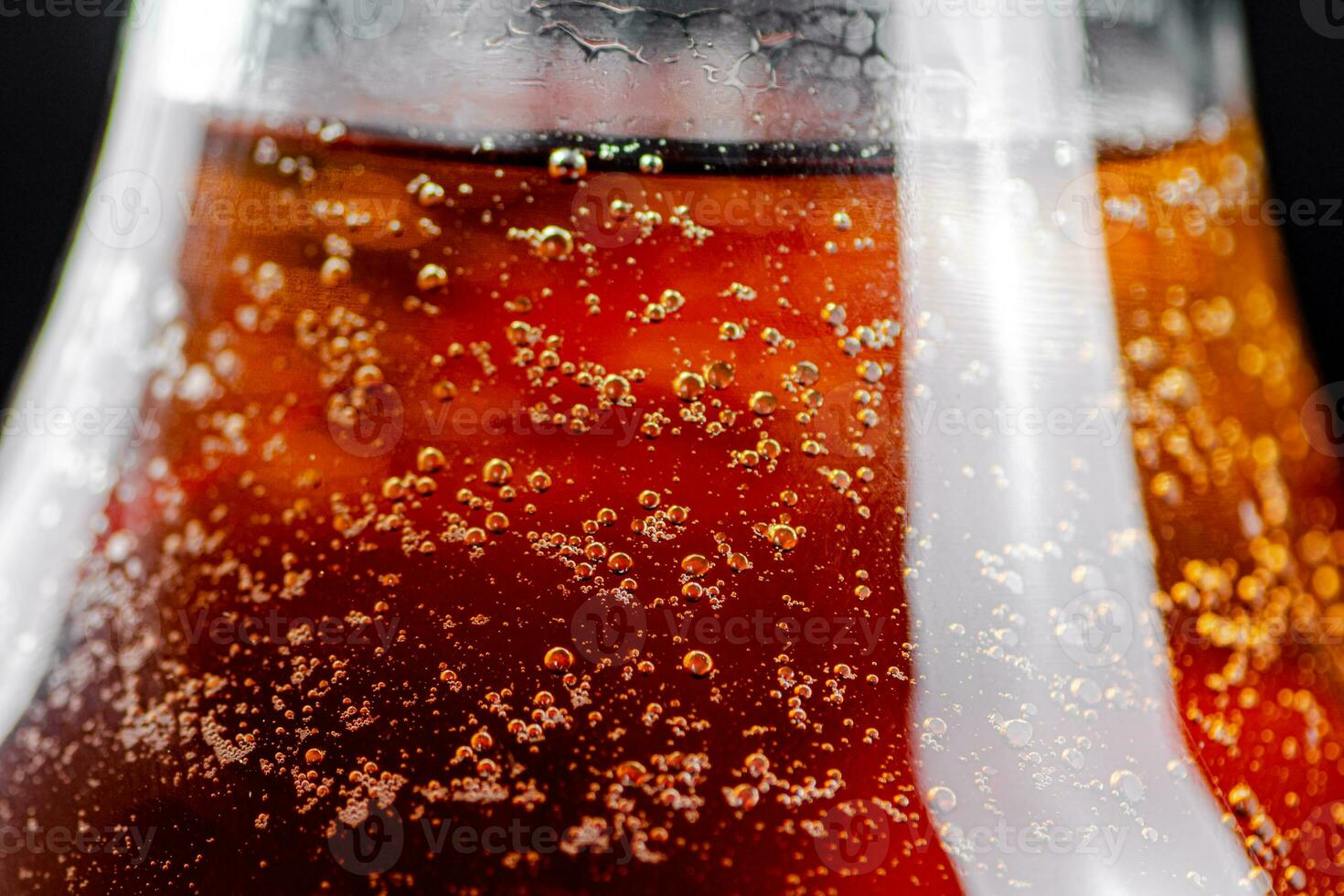 Apple juice with air bubbles. photo