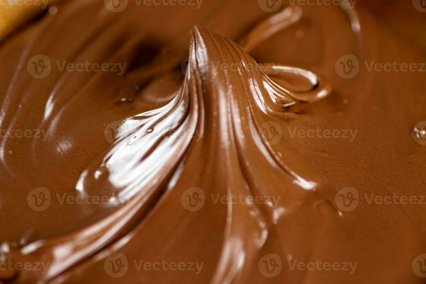 The texture of hazelnut butter. photo