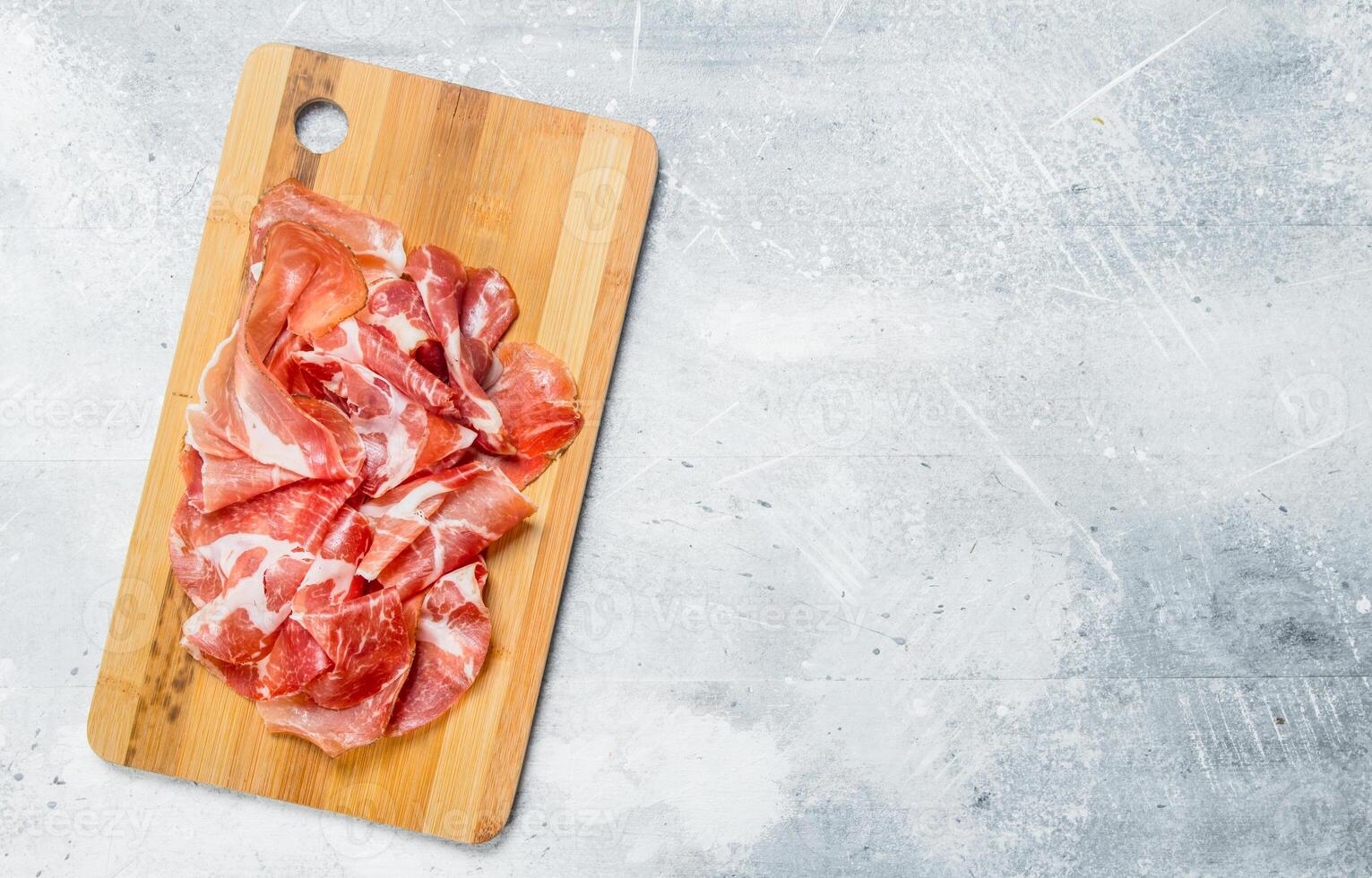 Traditional Spanish ham. photo