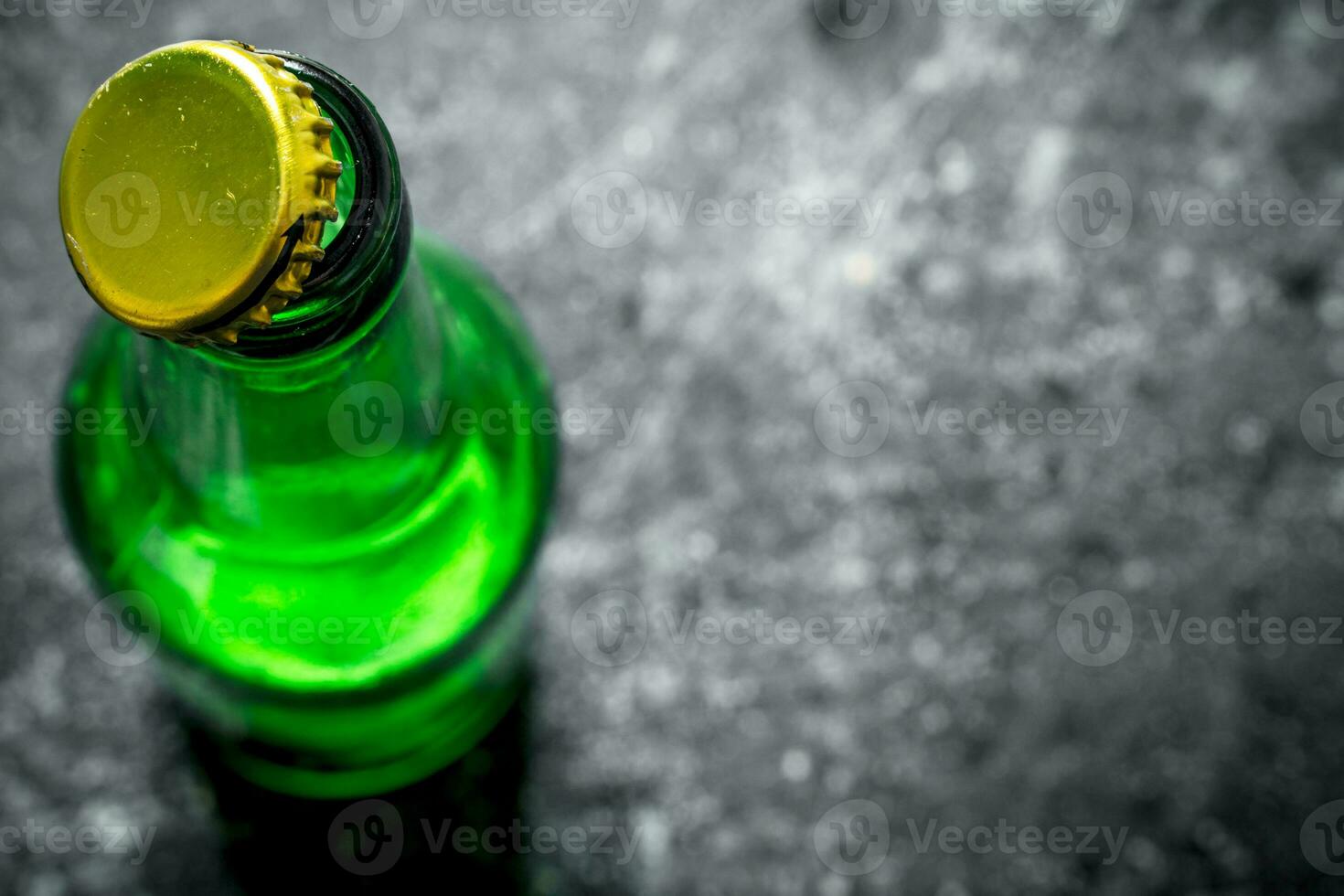Open bottle of beer. photo