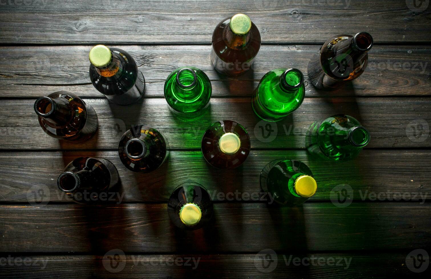 Glass bottled beer. photo