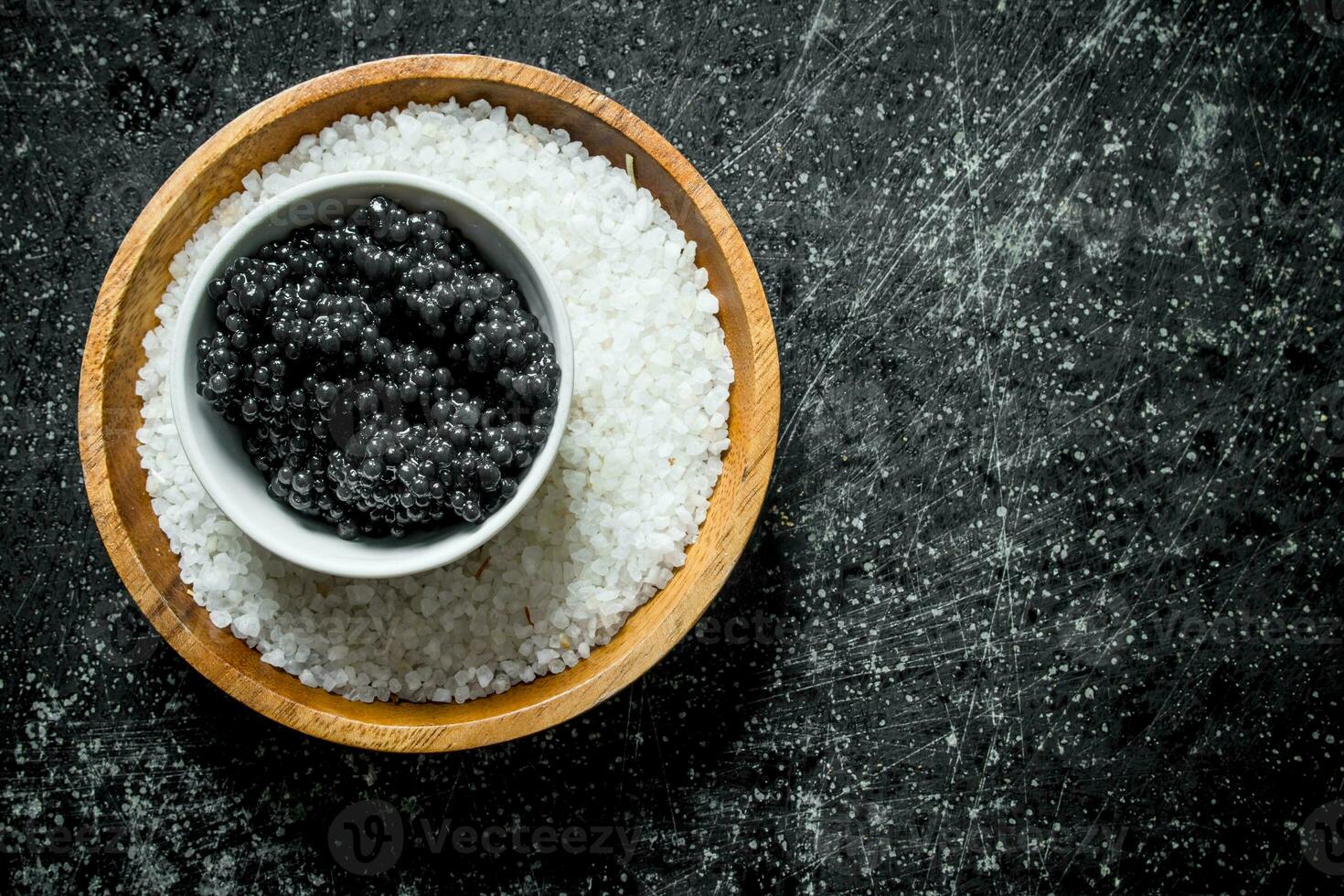 Caviar and salt in the bowls. 32002502 Stock Photo at Vecteezy