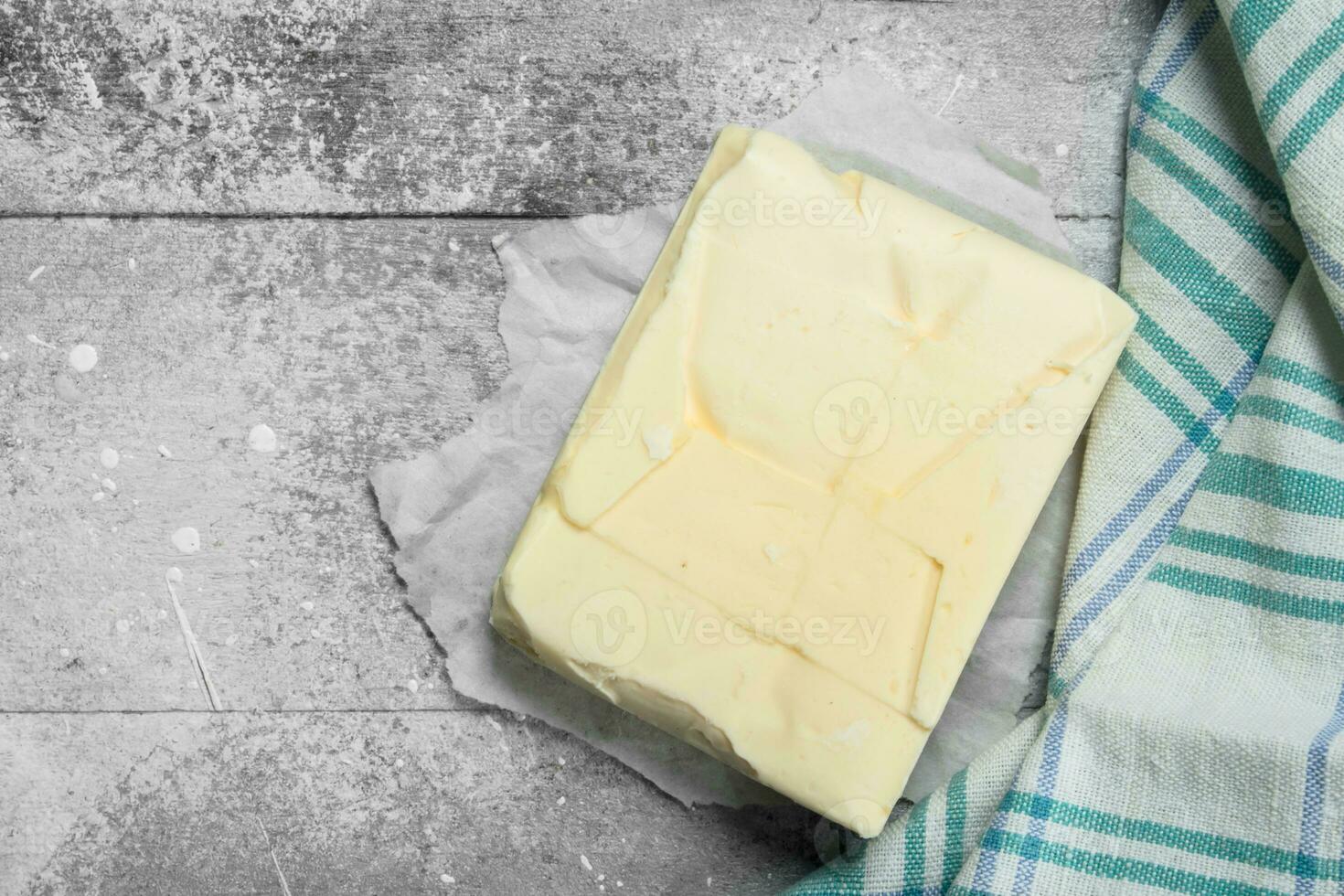 Butter with a napkin. photo