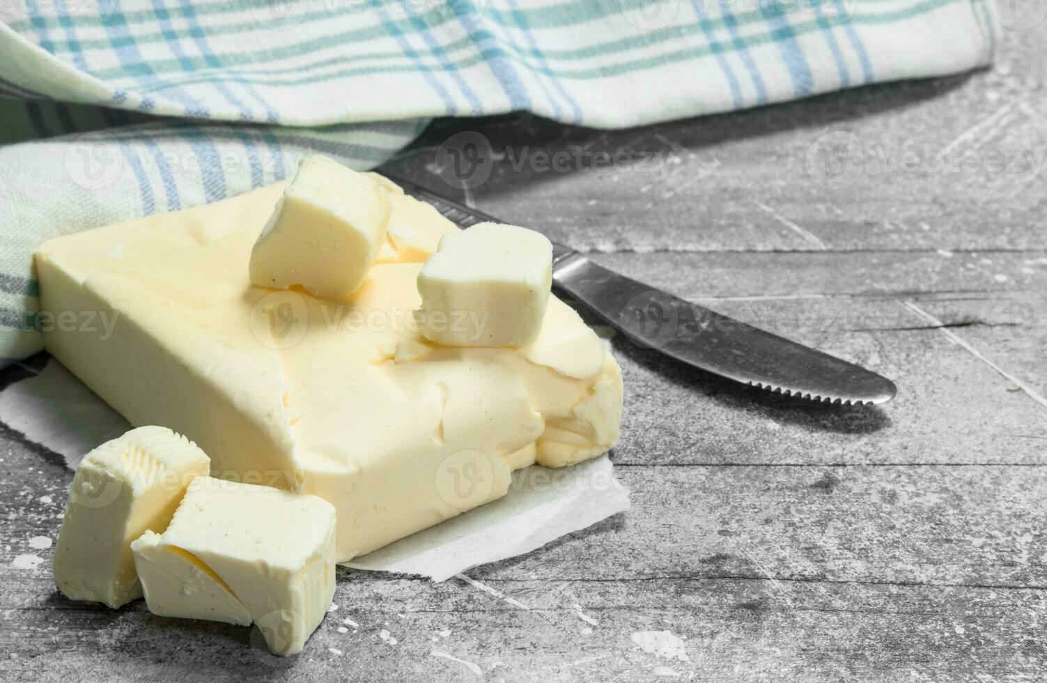 Butter with a napkin. photo