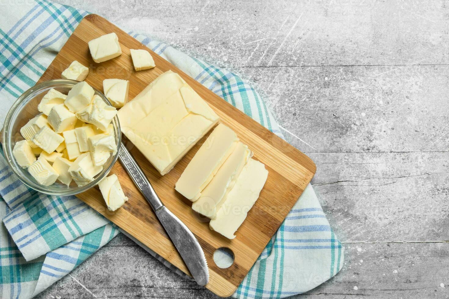 Butter with a napkin. photo