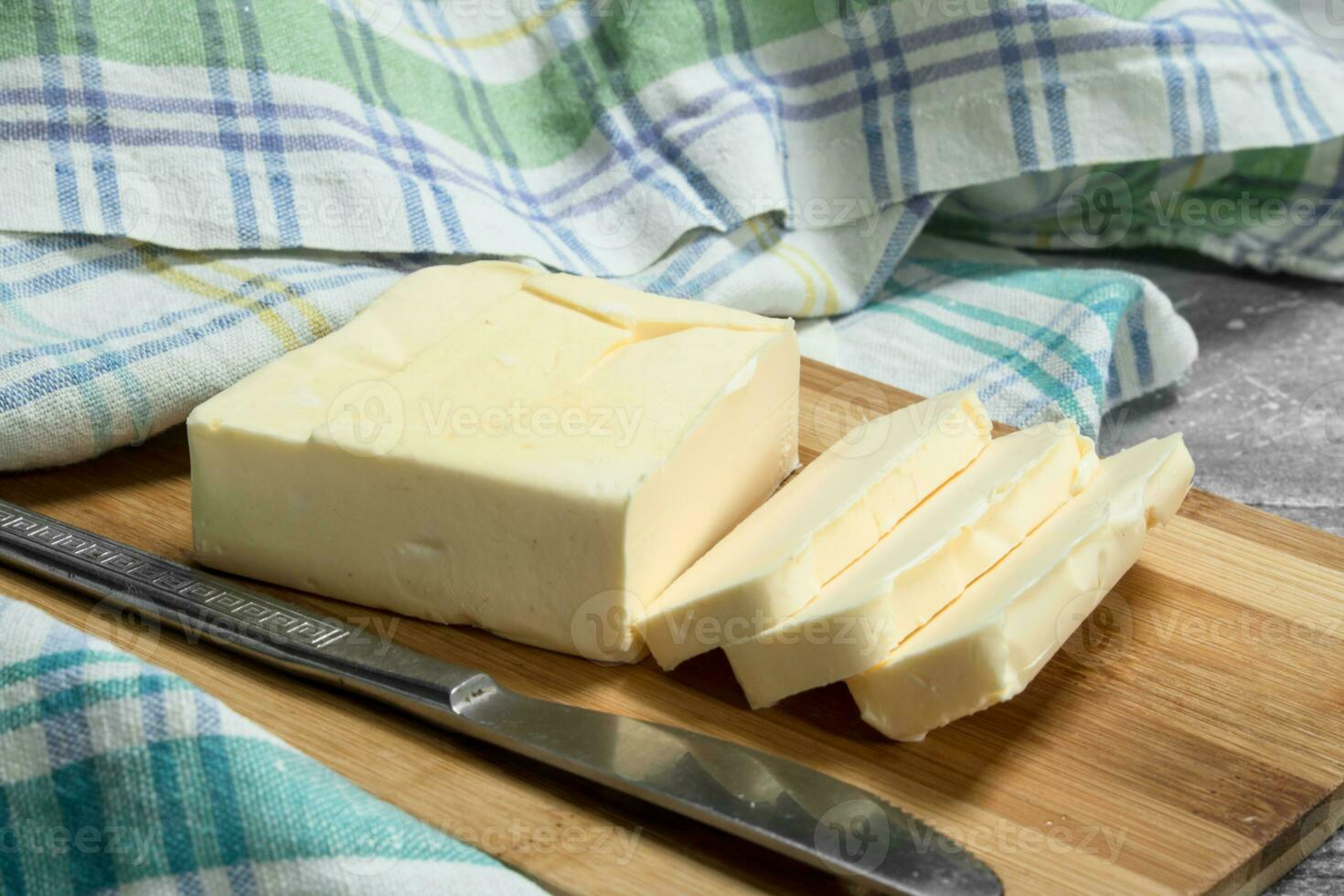 Butter with a napkin. photo