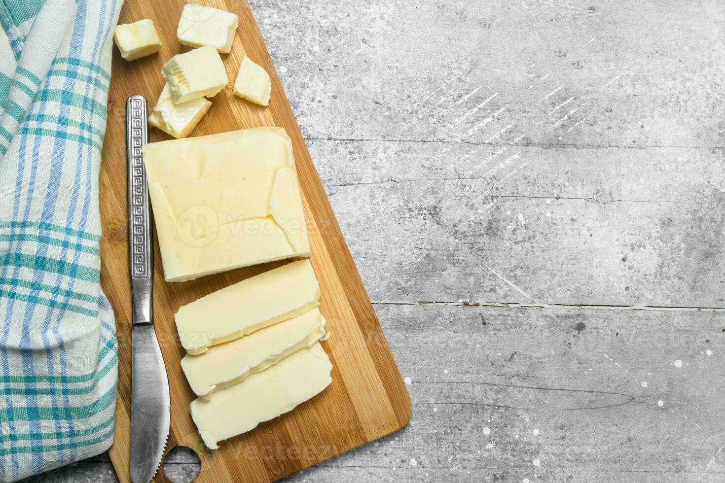 Butter with a napkin. photo