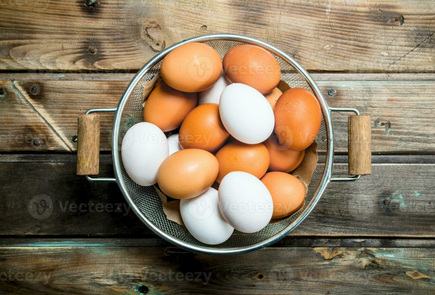 Eggs in a saucepan. photo