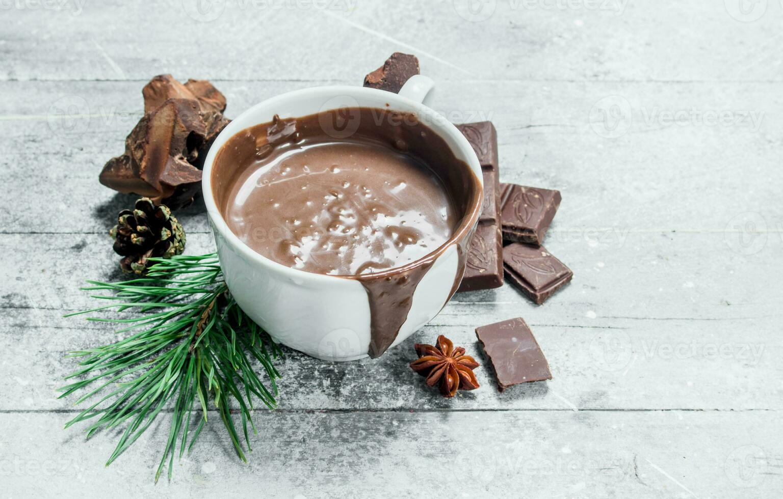 Mug of hot chocolate. photo