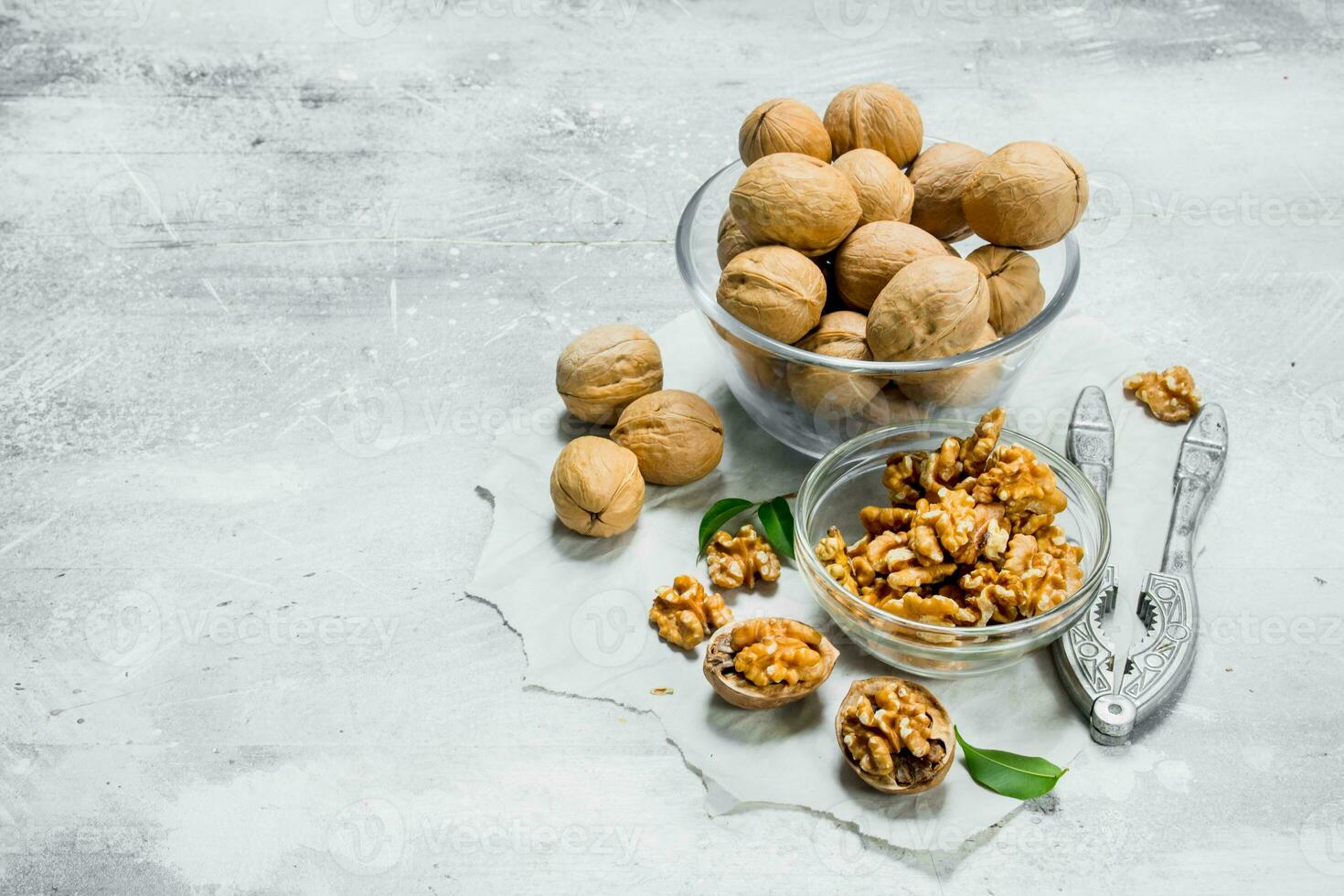 Shelled walnuts with a Nutcracker . . photo