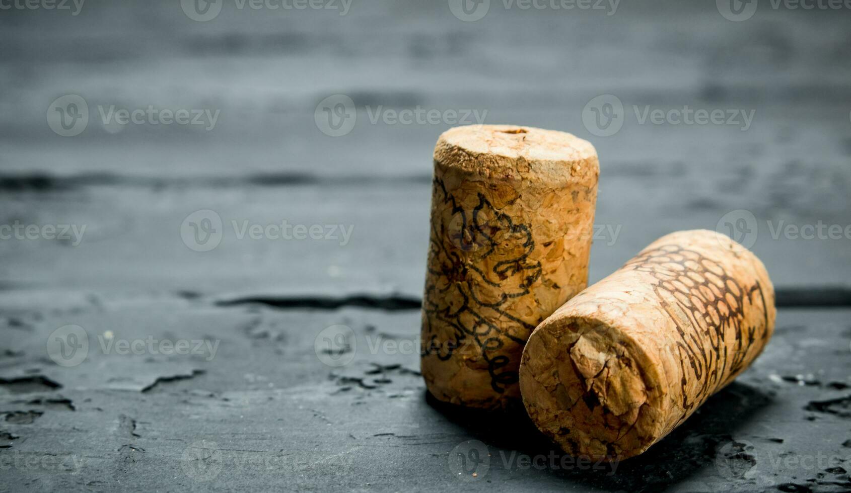 Wine background. Wine bottle corks. photo