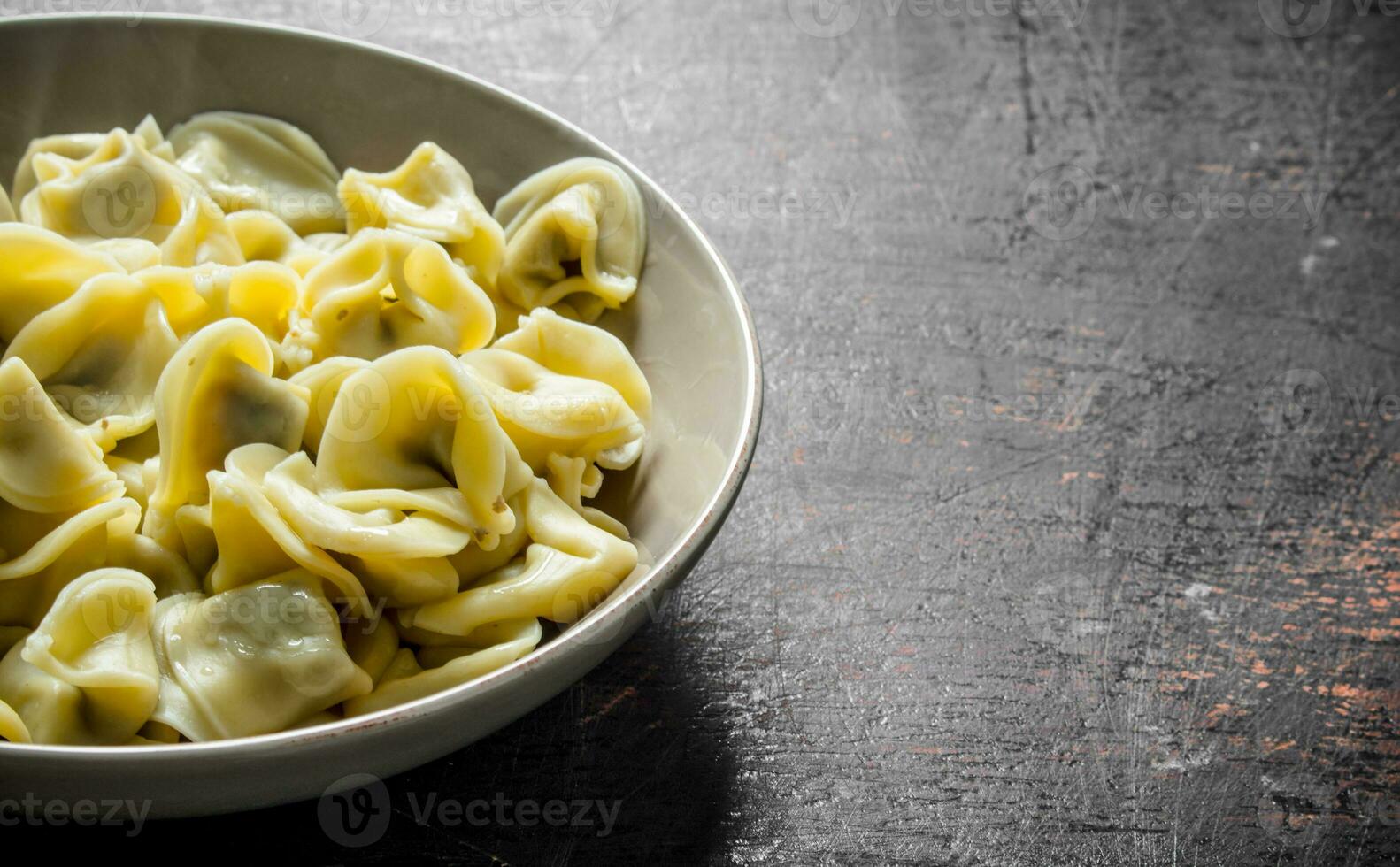 Dumplings with beef on a plate. photo