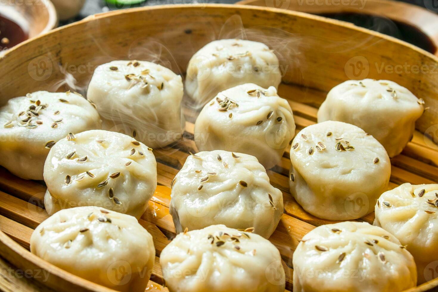 Hot dumplings manta. photo