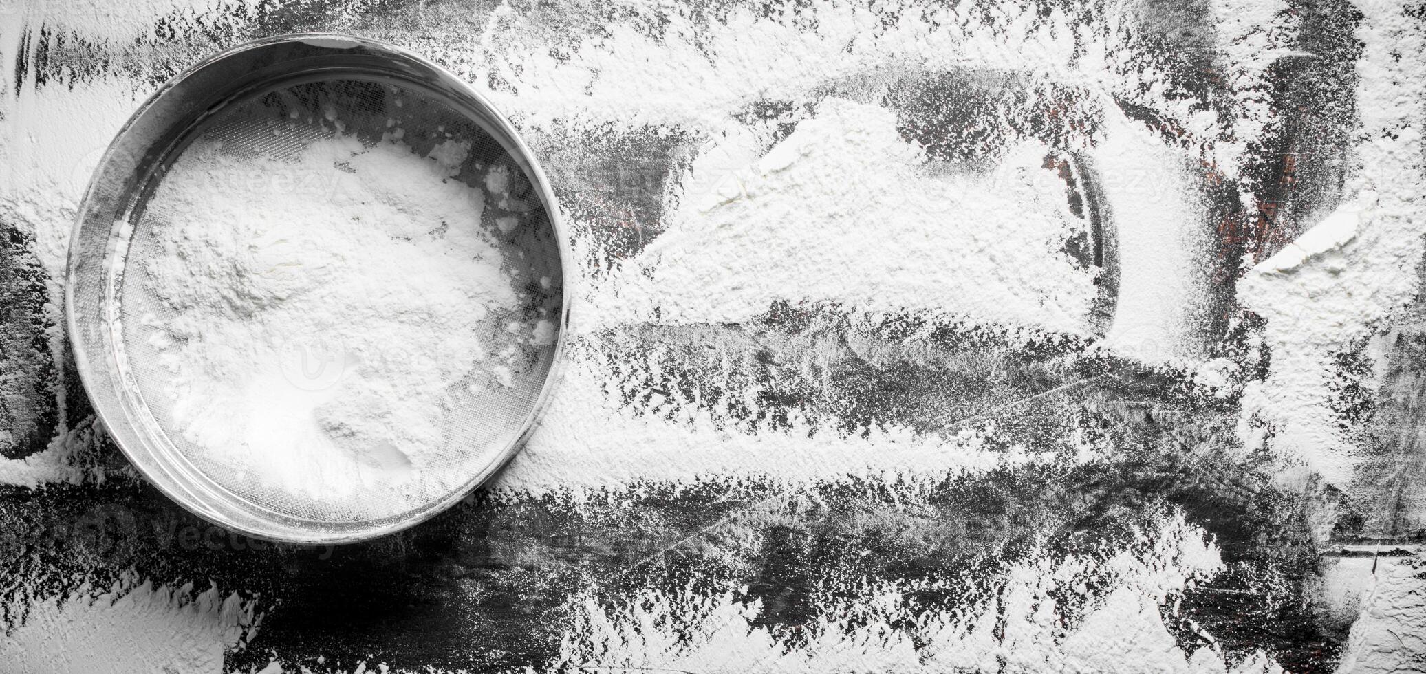 Wheat flour sieve. photo