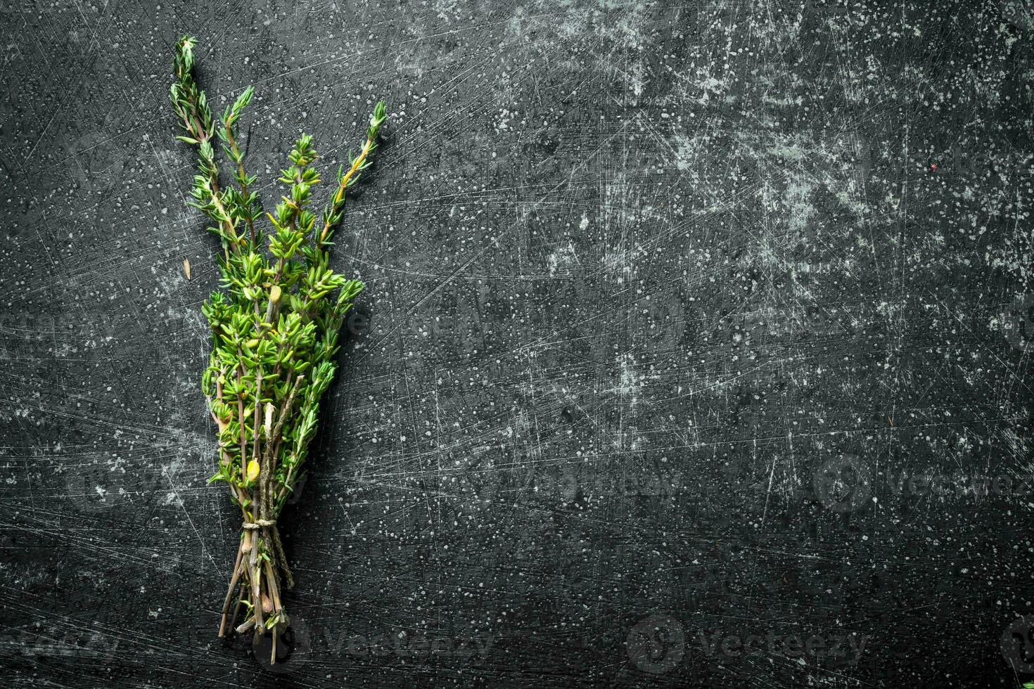 Bunch of fresh thyme. photo