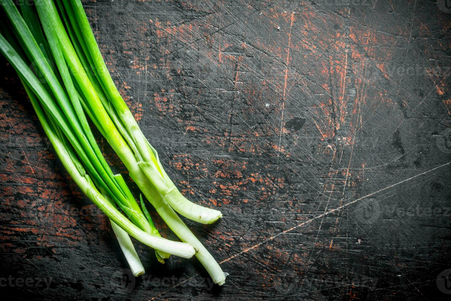 Green onion for salad. photo