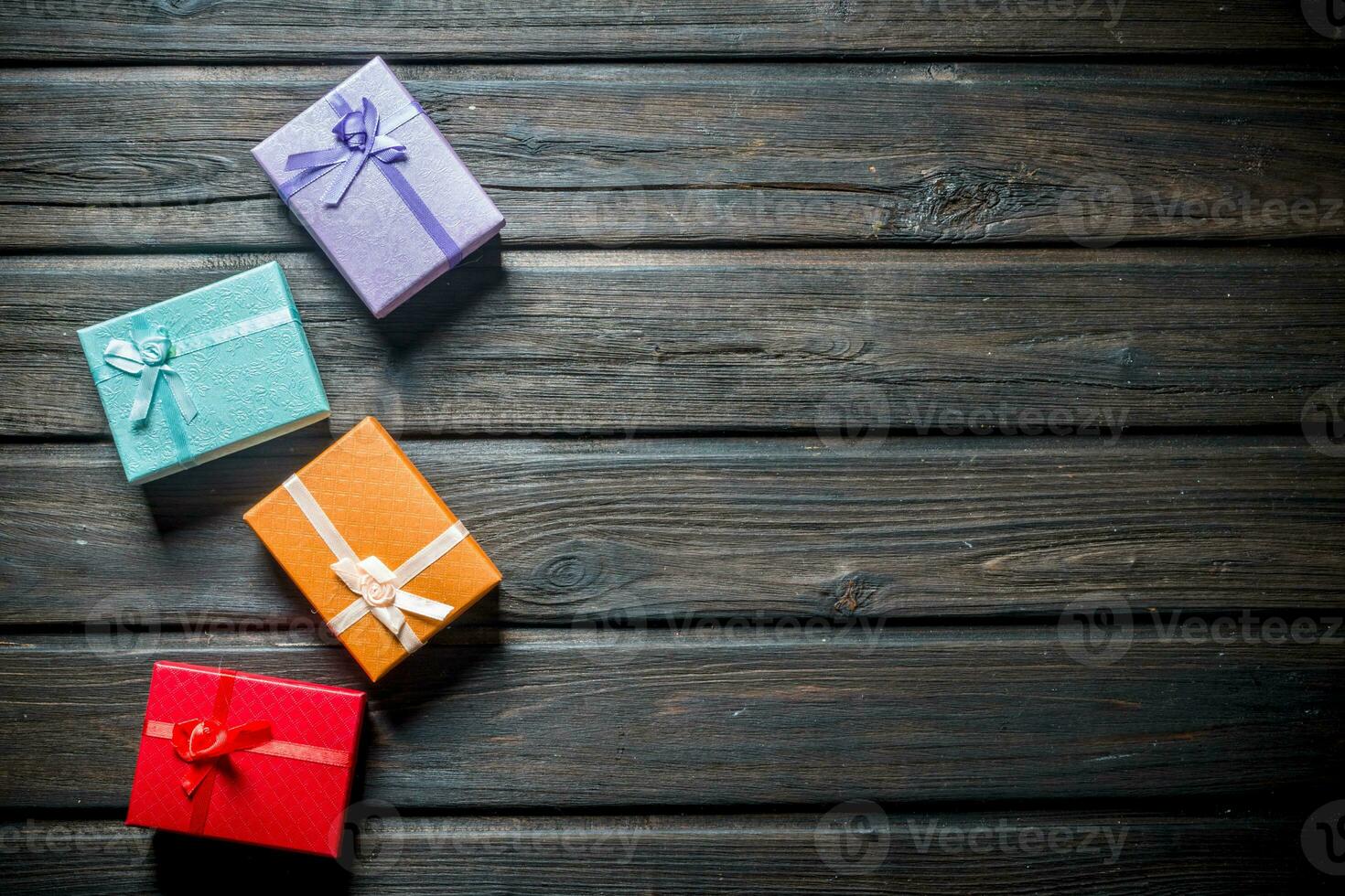 Christmas gift boxes. photo