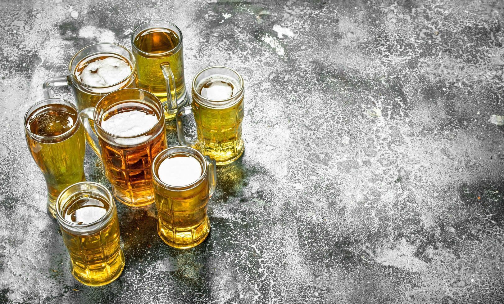 Glasses with fresh beer. photo