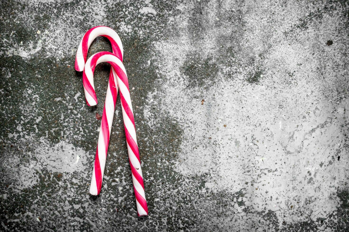 two New Year's sweets. On rustic background. photo