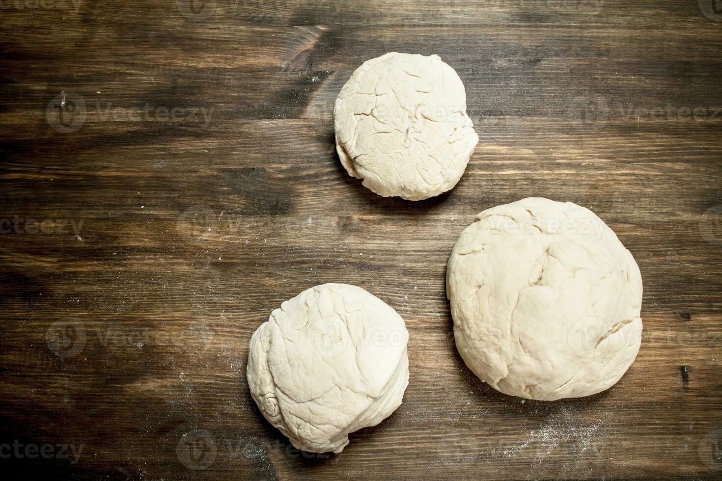 Fresh dough for pizza. photo