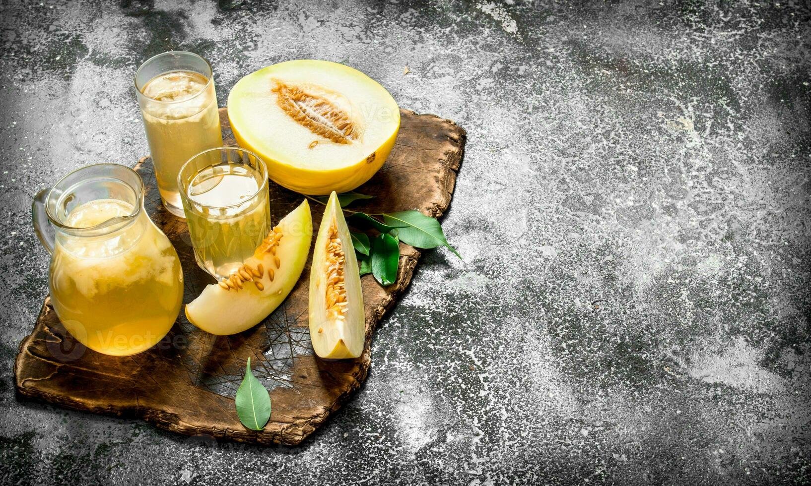 The fresh juice of ripe melon. photo