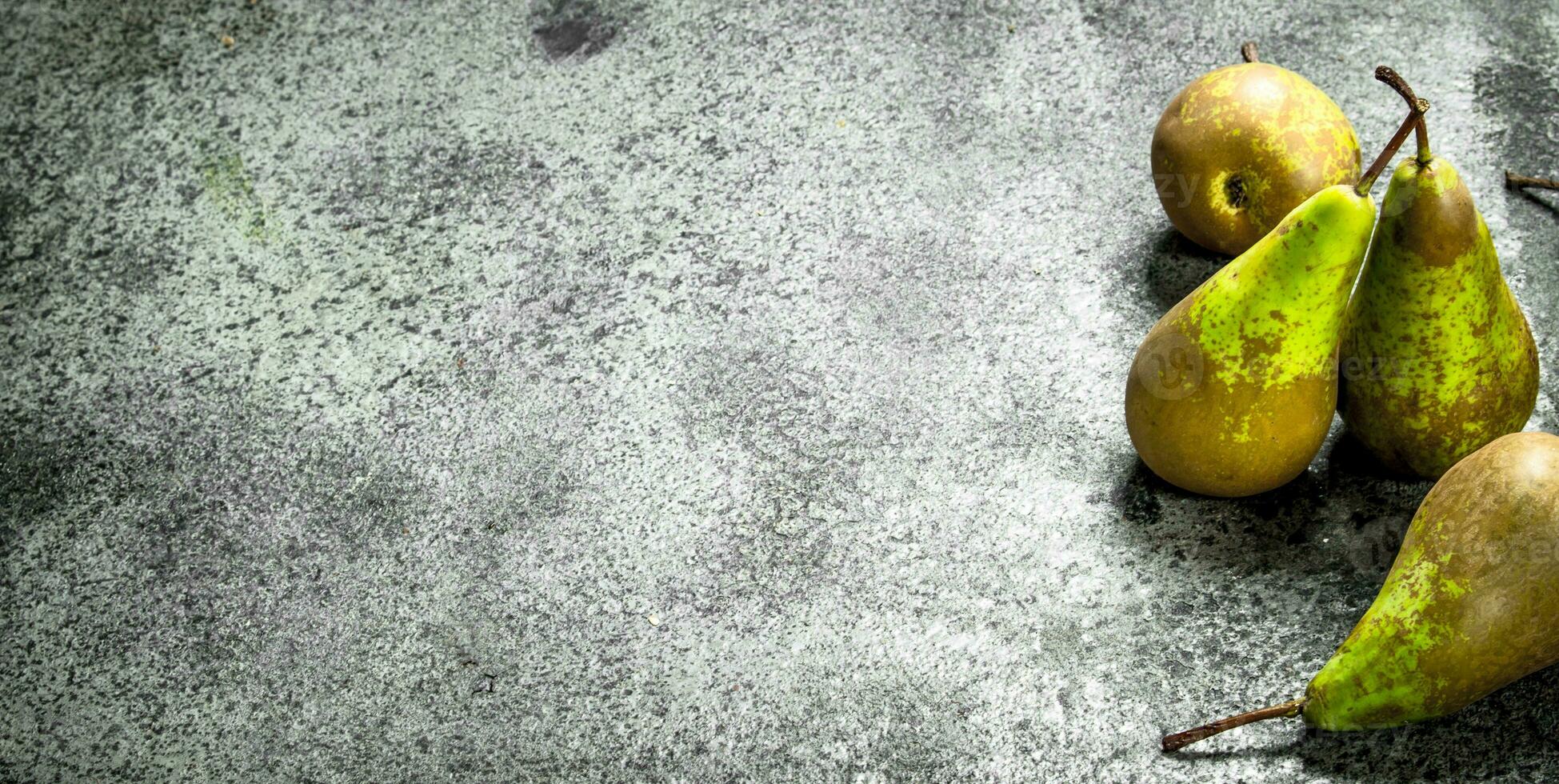 Ripe fresh pears. photo