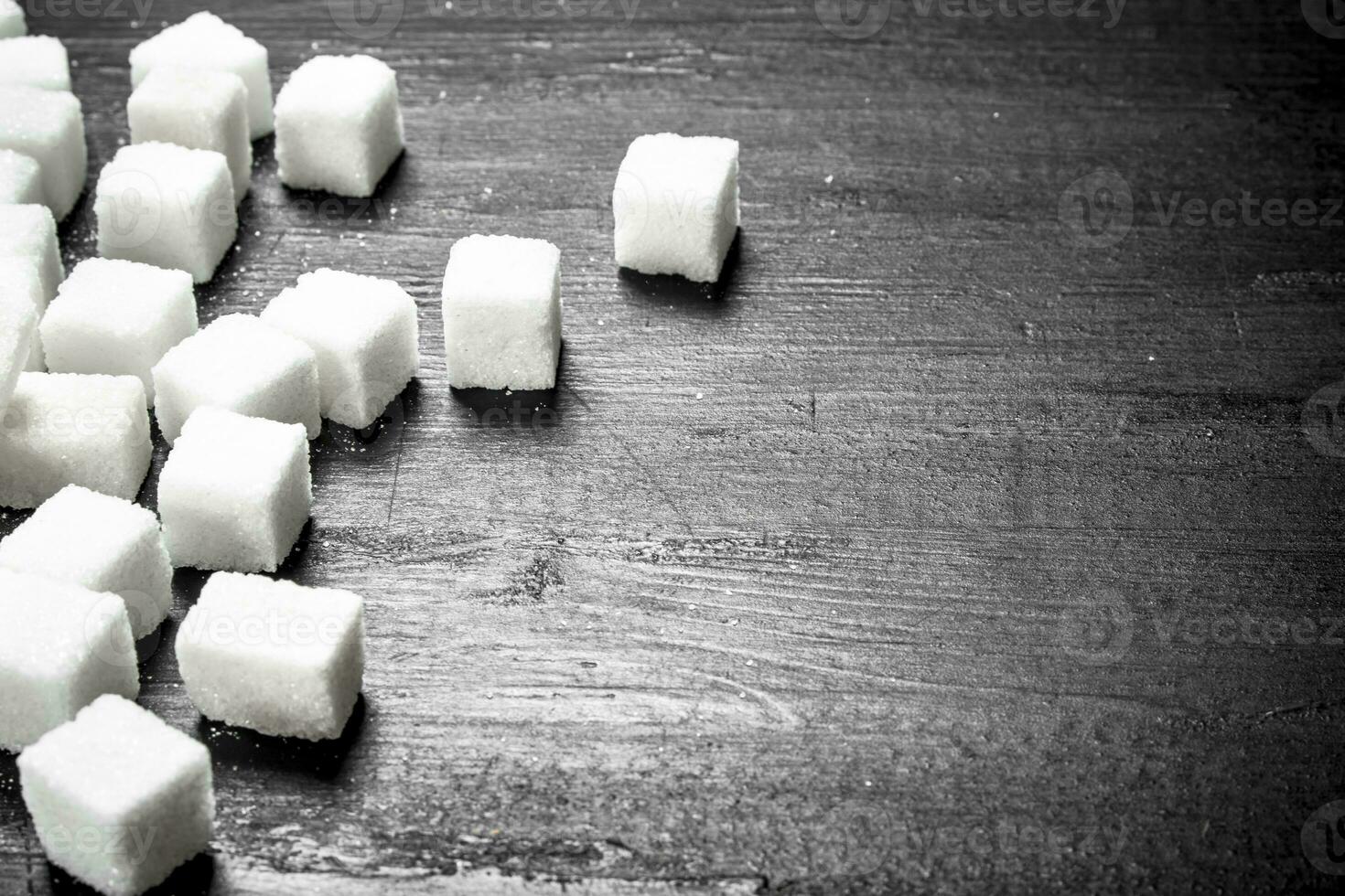 Refined sugar cubes. photo