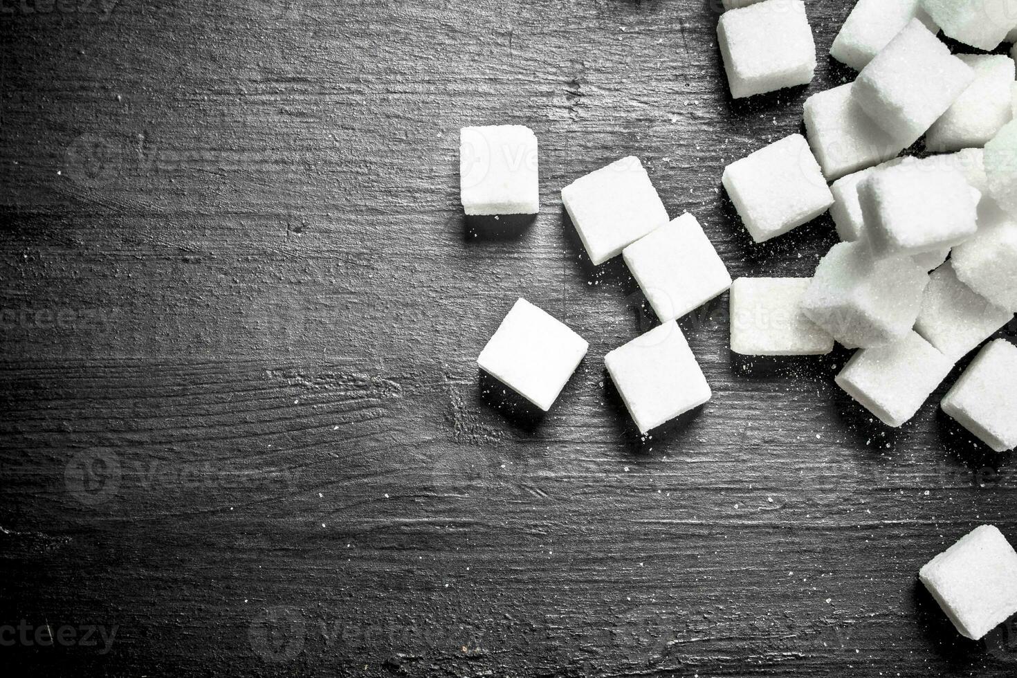 Refined sugar cubes. photo
