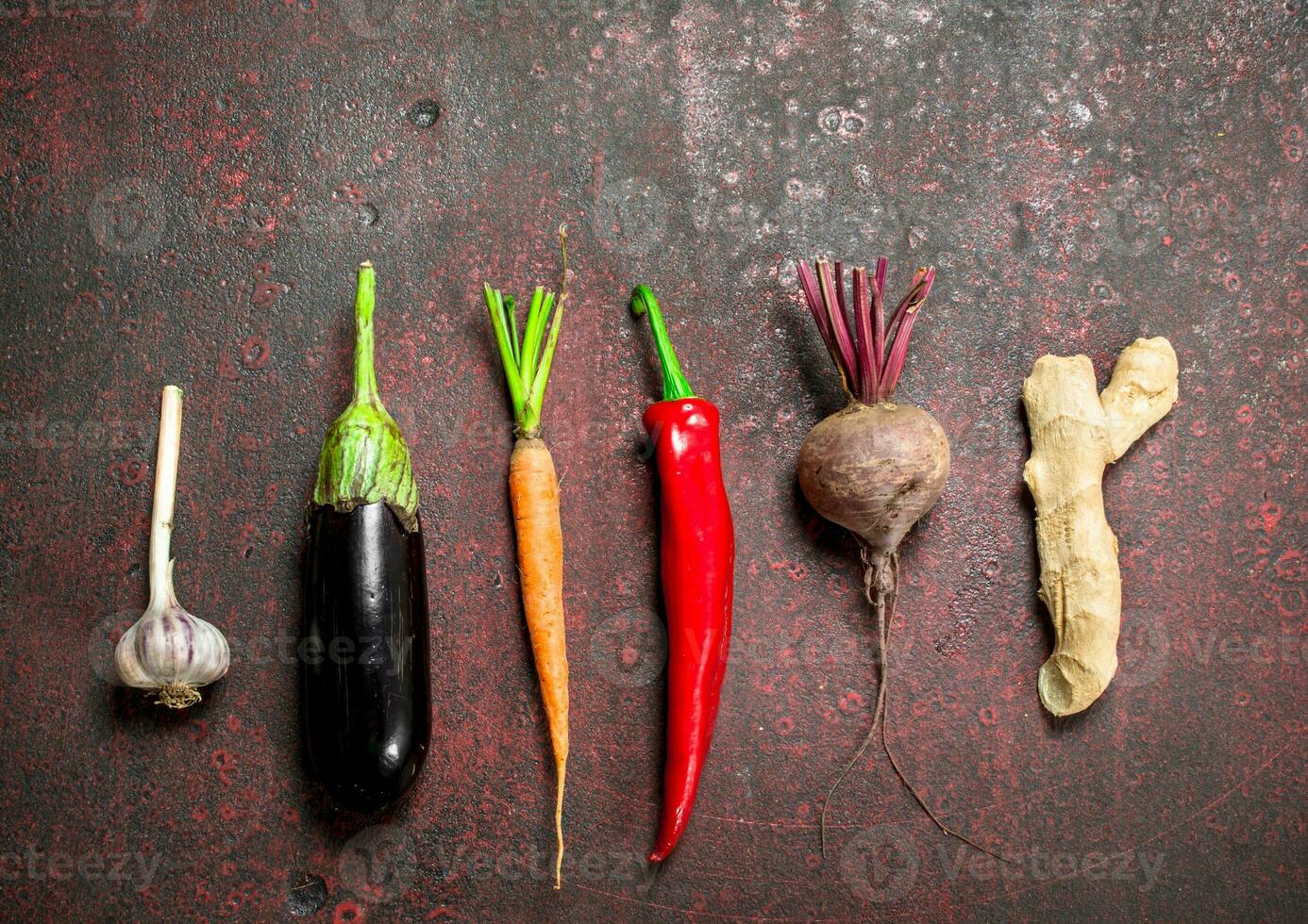Organic food. Various ripe vegetables. photo