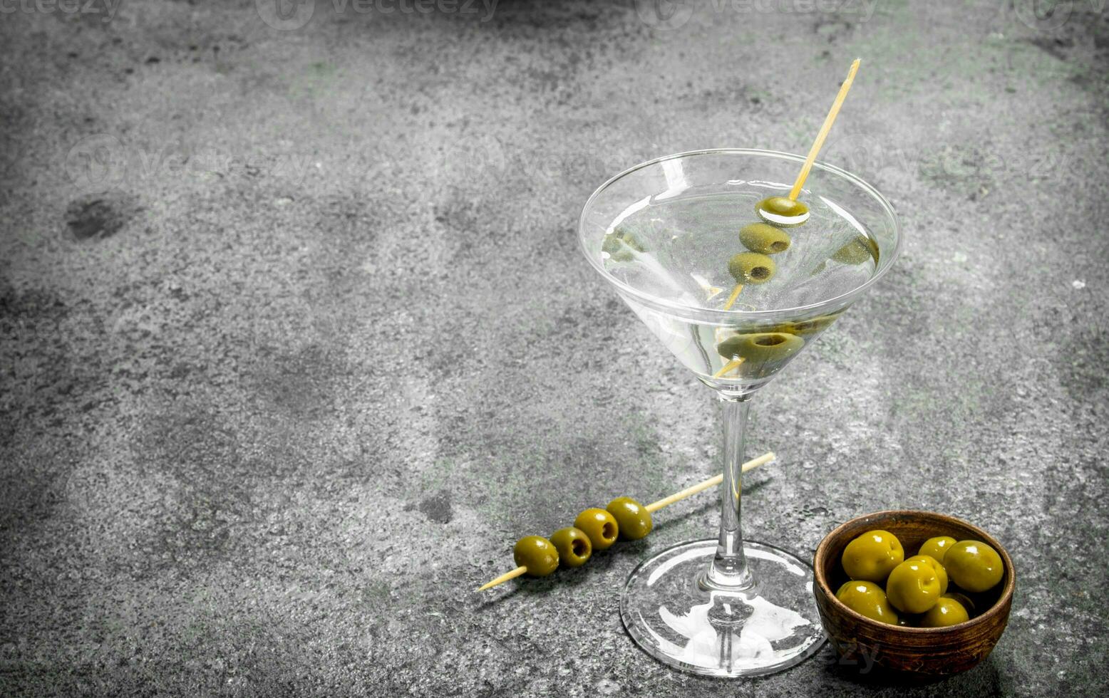 Martini with olives. photo