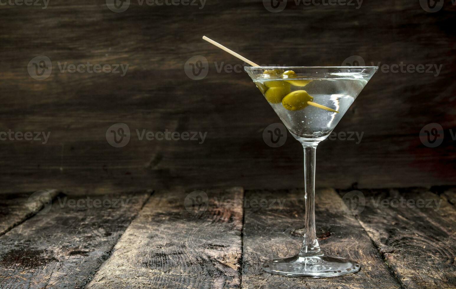 Martini with olives. photo
